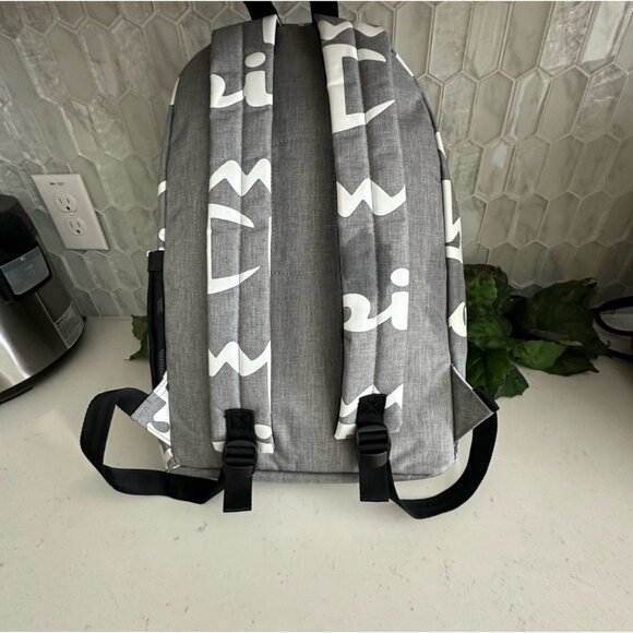 Champion Gray Logo Print Backpack With Front Zipper Pocket & Adjustable Straps - Picture 6 of 6